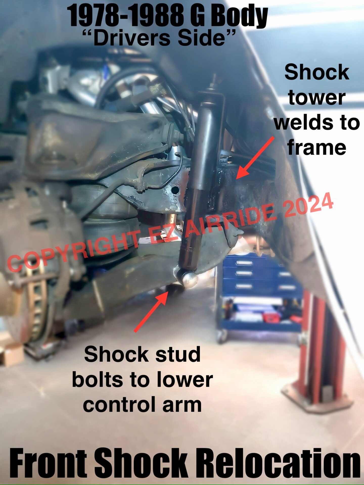 Universal Front Shock Relocator Kit | Air Suspension & Air Ride - Image 9