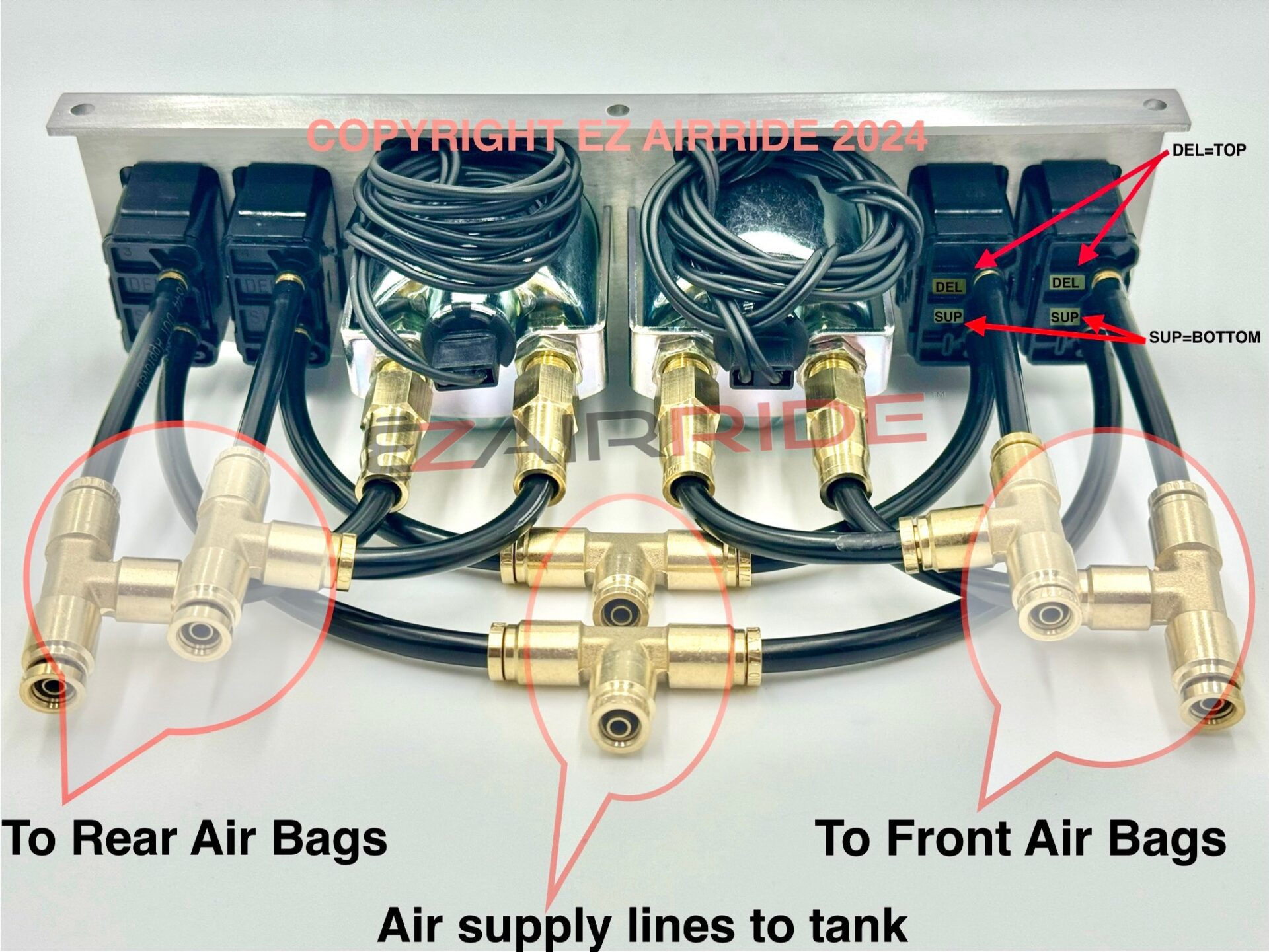 200 PSI Dual Needle Gauge Panel | Quad Manual Paddle Valves | 4-Corner FBSS - Image 3